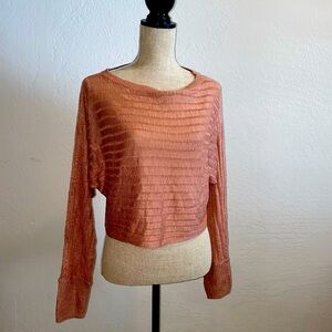 Express woven light weight sweater, salmon orange color NWT size Small